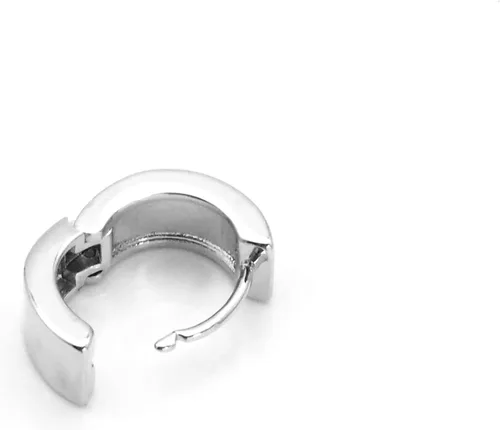 Miniatura 2 de Gold Silver Mother of Pearl Huggie Earrings