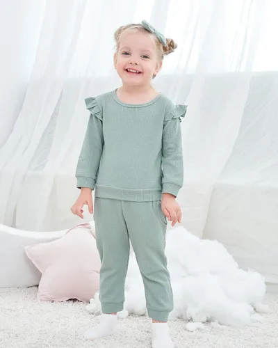 Miniatura 27 de Renotemy Conjunto de ropa para bebé recién nacida, para otoño e invierno, manga larga, pantalones, lindo conjunto de ropa para bebé niña