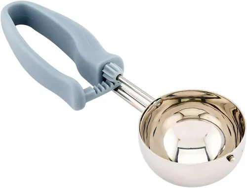 Miniatura 2 de Cucharón de porciones de acero inoxidable de agarre cómodo con mango ambidiestro