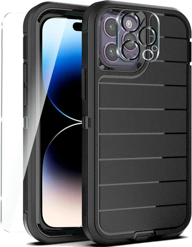 Miniatura 32 de YmhxcY Funda para iPhone 12/iPhone 12 Pro [2 Protectores de Pantalla de Vidrio Templado] Cubierta Duradera de 3 Capas A Prueba de Caídas/Funda