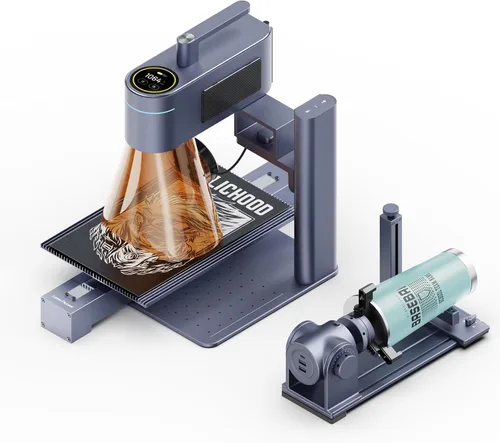 LaserPecker LP4 (Deluxe) Grabadora láser dual para casi todos los materiales, láser diodo de 10 W + láser IR de 2 W Engrabadora láser de alta