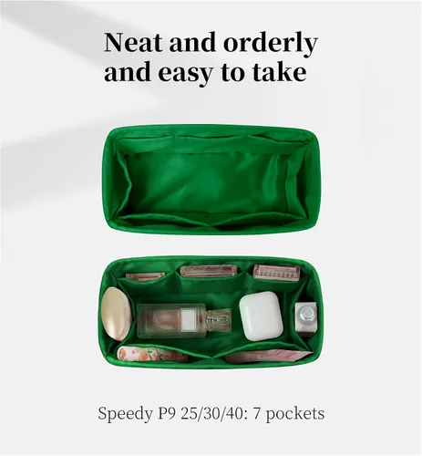 Miniatura 2 de Organizador de bolso para bolsa de lujo, tela de satén ligera y suave con bolsillos, ideal para viajes, compras y uso diario, opciones multicolor
