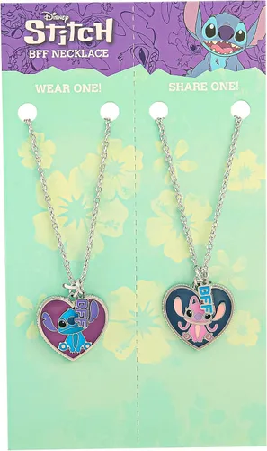 Miniatura 6 de Disney Lilo & Stitch - Juego de 2 collares de mejores amigas con dije de BFF y Stitch, con licencia