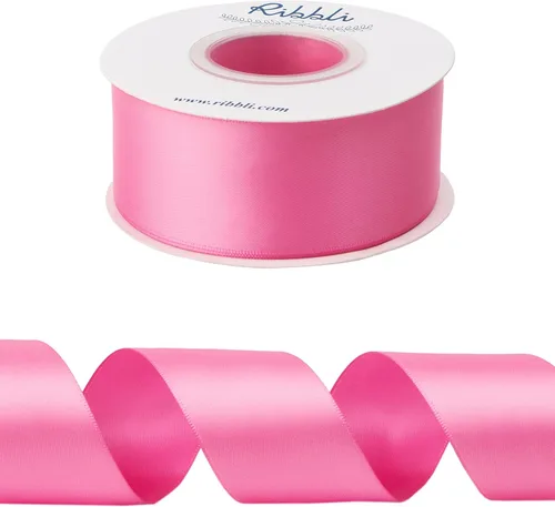 Miniatura 355 de Ribbli - Cinta de satén de doble cara dorada, 1/2 pulgada x 25 yardas, uso para ramo de lazos de manualidades, envoltura de regalos, decoración