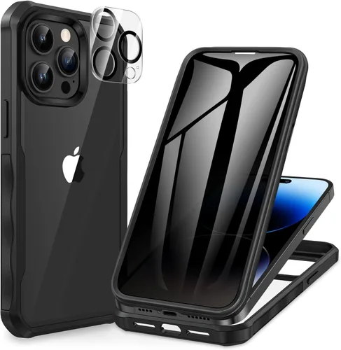 Miniatura 22 de CENHUFO Funda de privacidad para iPhone 11 Pro, funda de cuerpo completo con protector de pantalla de privacidad de vidrio templado 9H integrado