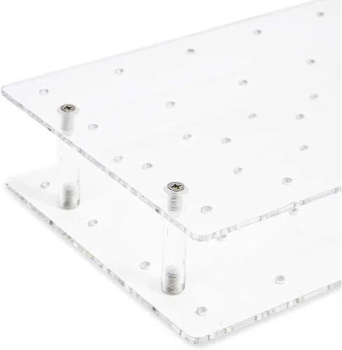 Miniatura 9 de Stockroom Plus Soporte para tartas, 24 agujeros, acrílico transparente, 9 x 5.9 x 2 pulgadas, estante y bandeja para tartas, exhibición para 24
