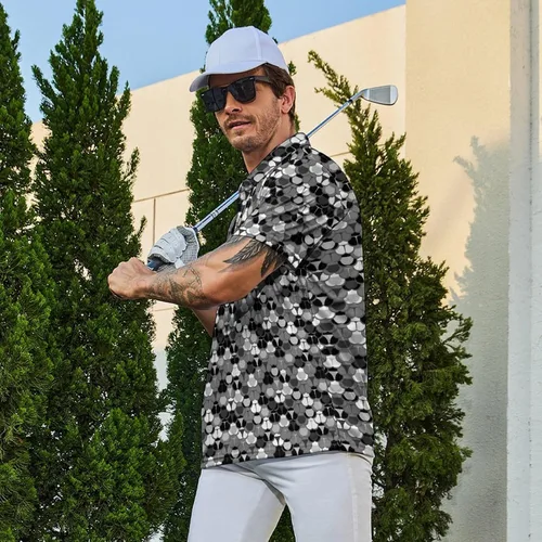 Miniatura 4 de Camisas polo divertidas para hombre de los años 80, camisas de golf de secado rápido que absorben la humedad, divertidas camisas polo de golf