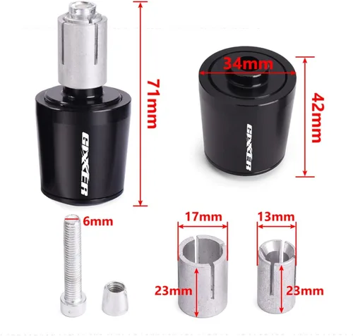 Miniatura 2 de Motocicleta para Suzuki GIXXER150 155SF 2021 GIXXER SF250 SF 250 7/8 pulgadas 0.866 in extremos de manillar de motocicleta CNC Aluminio Agarres Oro