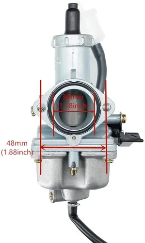Miniatura 2 de Carburador PZ30 de 30 mm para 150 175 200 250 300 cc de moto de cross con estrangulador manual ATV Scooter Motocicletas (PZ30)