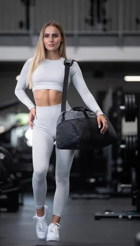 Miniatura 2 de Fitgriff Bolsa de gimnasio V2 para hombres y mujeres con compartimento para zapatos y artículos húmedos, bolsa de lona para viajes, deportes