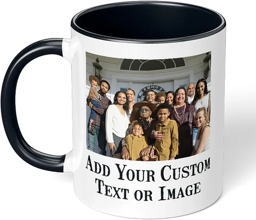 Taza de café personalizada con foto y texto personalizado de 11oz, taza de cerámica personalizada con foto, taza de té con nombre personalizado,