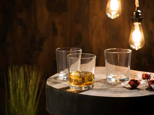 Miniatura 6 de Juego de vasos de Glaver's de 8 vasos de vidrio mixto, 4 vasos altos de 17 onzas, 4 vasos de whisky de 13 onzas, excelentes para whisky de cóctel
