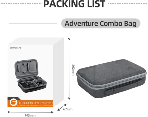 Miniatura 6 de Osmo Action 3 Funda para DJI Action 3 Accesorios de cubierta de cámara Bolsa de viaje compacta Estuche de transporte duro Estuche de transporte