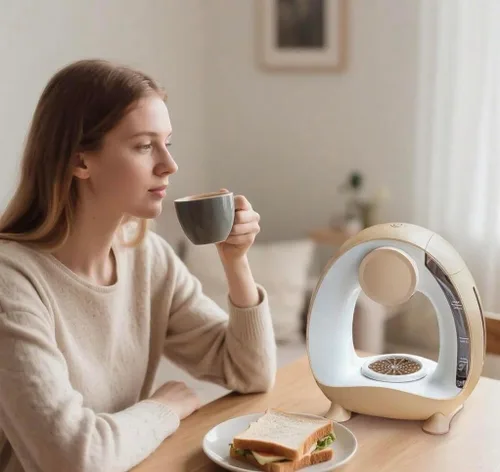 Miniatura 3 de Cafetera de una sola porción para cápsulas K Cup y café molido/té, preparación rápida en 2 minutos, cafetera 2 en 1 con un botón, tamaños de Champán