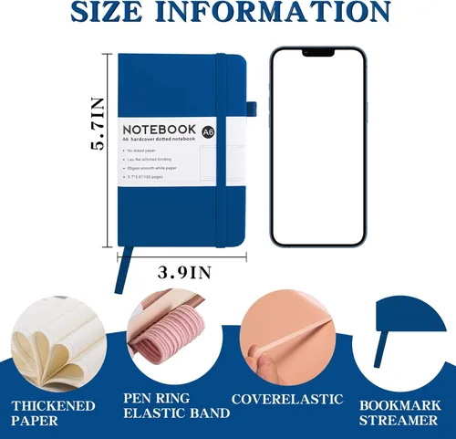 Miniatura 2 de Cuaderno personalizado con bolígrafo, cuaderno A6 personalizable con logotipo/texto/imagen personalizados para el trabajo, la escuela, 192 páginas