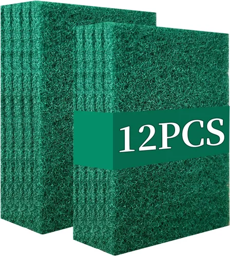 Esponjas de limpieza pesadas antiarañazos, esponja de limpieza de platos, herramienta de limpieza reutilizable verde para el hogar, para cocina y