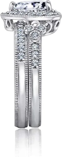 Miniatura 19 de Amazon Essentials Anillo antiguo de plata de ley chapada en platino con circonita cúbica Infinite Elements (anteriormente colección Amazon)