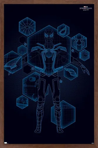 Miniatura 17 de Trends International Marvel Spider-Man: No Way Home - Póster técnico de pared, 22.4 pulgadas de largo x 14.7 pulgadas, versión enmarcada de madera