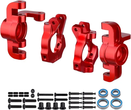 Miniatura 8 de Juego de husillo delantero y portador de aluminio para 1/10 Losi Tenacity Todo: Nudillos de dirección y concentradores C para actualizaciones Azul