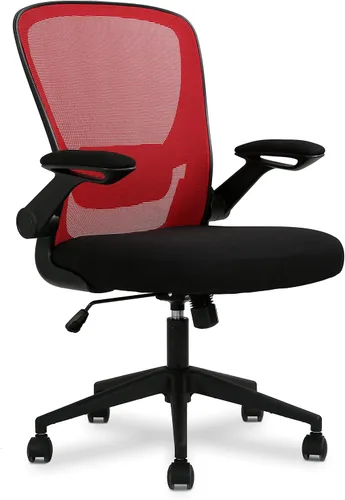 Miniatura 9 de Silla de oficina en casa, silla de escritorio ergonómica con soporte lumbar ajustable y reposabrazos abatibles, silla de computadora de malla