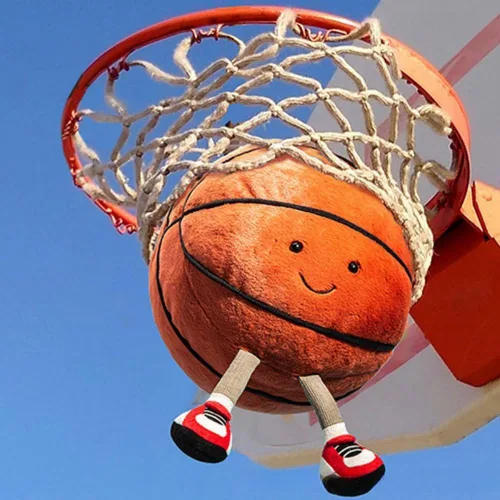 Miniatura 5 de Almohada de peluche de fútbol y baloncesto de 12 pulgadas, pelotas deportivas de peluche, muñeca de felpa creativa de baloncesto/fútbol, cojín suave