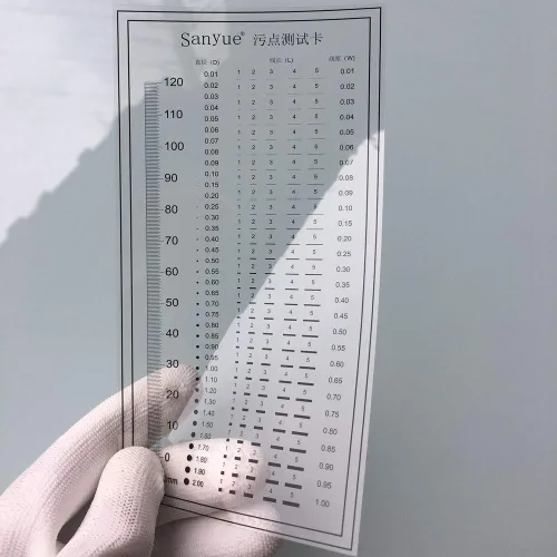 Miniatura 8 de Medidor de detección de defectos Tabla de estimación de tamaño SEC (transparencia) para defectos y medición (transparente, 8)
