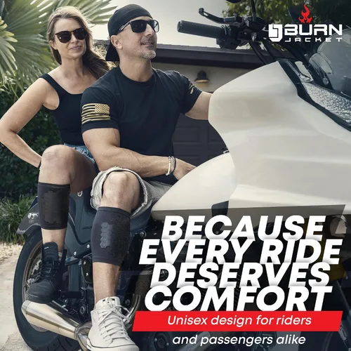 Miniatura 8 de BurnJacket Max - Funda protectora para tubo de escape de motocicleta contra quemaduras con protección de triple capa, se adapta a pantorrillas