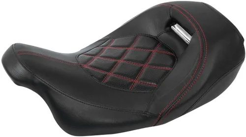 Miniatura 28 de TCT-MOTORPARTS Driver Rider - Almohadilla de respaldo para Harley Touring 2009-2023 Road King Street Road Electra Glide Ultra Black Stitching