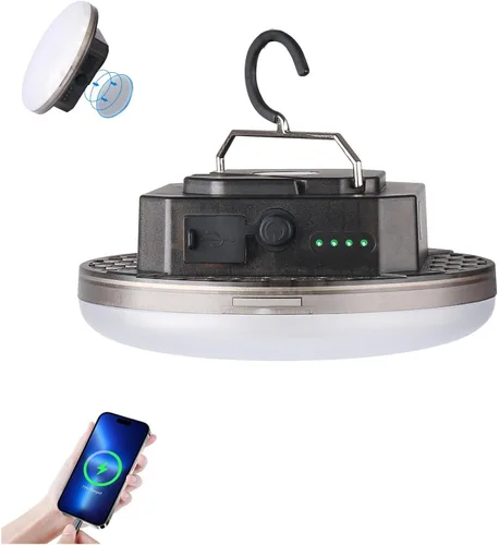 Miniatura 6 de Linternas de camping LED transparentes portátiles recargables, luz impermeable para exteriores con 5000 lm, linternas colgantes súper brillantes