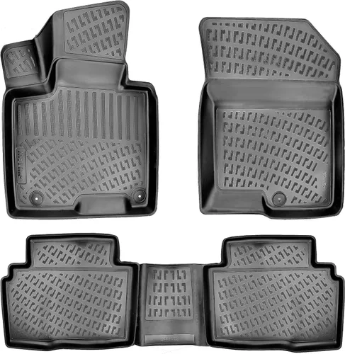 Miniatura 9 de RizLiner Alfombrillas de goma 3D para automóvil Kia K4 2025-2026, medidas con láser, para todo tipo de clima, resistentes, impermeables, sin olor