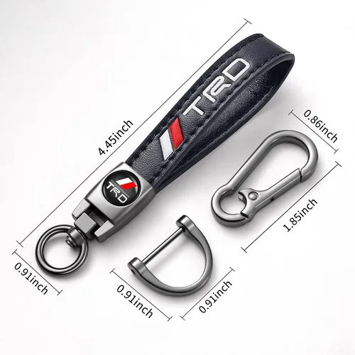 Miniatura 5 de Llavero de cuero genuino para llavero llavero para hombres y accesorios Woean negro, Negro 01