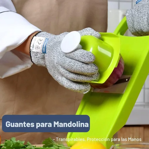 Miniatura 4 de Dowellife - Guantes resistentes al corte, de grado alimenticio, protección de nivel 5, guantes de seguridad para cocina, para chefs, para abrir