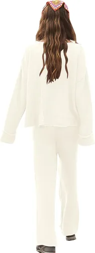 Miniatura 3 de ETCYY NEW Dunes - Conjunto de sudadera de punto de 2 piezas con suéter y pantalones deportivos de pierna ancha