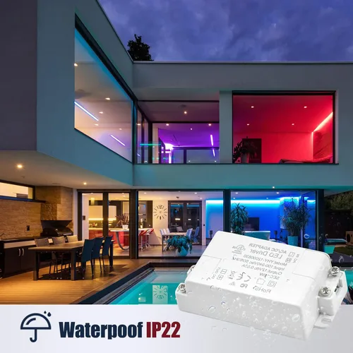 Miniatura 2 de Lustaled Transformador de controlador LED de 10 W CC 12 V - Convertidor de conmutación de voltaje constante de 110 V CA a 12 V CC - Impermeable