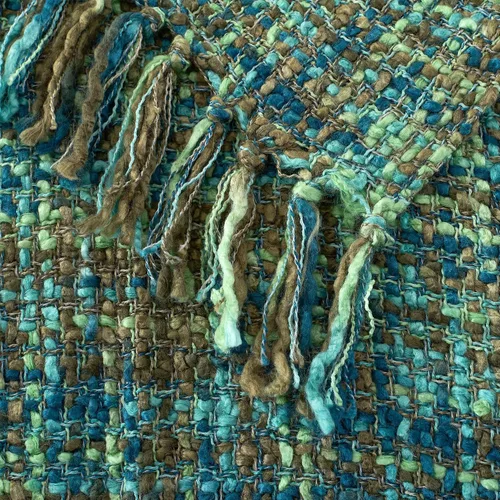 Miniatura 4 de Manta Throw de Punto de Cable Verde Multicolor para Sofá, 50"X60" Manta Texturizada Estilo Bohemio para Decoración del Hogar, Manta de Punto Grueso