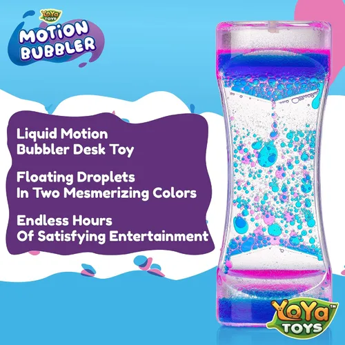 Miniatura 2 de YoYa Toys Liquimo - Bolígrafo de Burbujas de Movimiento Líquido 1 Paquete - Juguete Sensorial para Niños y Adultos - Temporizador de Burbujas