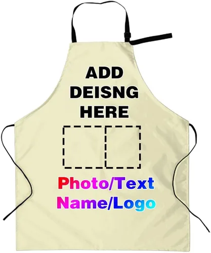 Miniatura 35 de Delantales personalizados para mujeres y hombres, delantal personalizado con logotipo de texto fotográfico, delantales de cocina personalizados