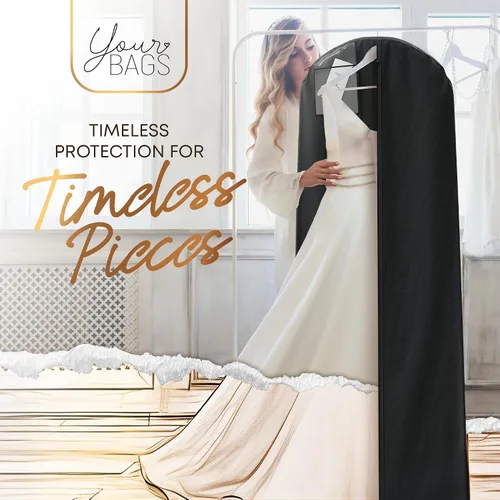 Miniatura 6 de Your Bags Bolsa de ropa para vestido de novia con bolsa a juego, bolsas de ropa para viajes, colgar ropa o almacenamiento, bolsa de vestido de novia