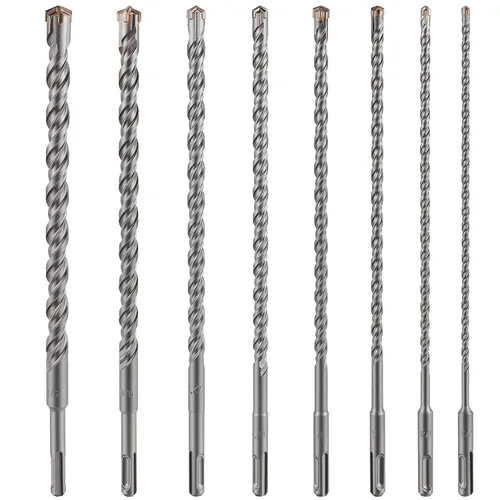 Miniatura 7 de Wensilon Broca para hormigón, 1 unidad, 1 pulgada x 10 "-8 pulgadas, material de carburo de doble rosca de tipo cruzado, adecuado para hormigón