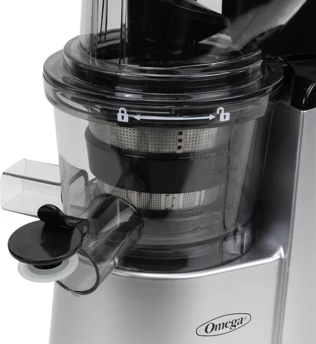 Miniatura 9 de Omega Extractor de Jugos de Boca Ancha Compacto Vertical de Prensado en Frío para Vegetales y Frutas con Tolva de 3 Pulgadas, 2 Velocidades