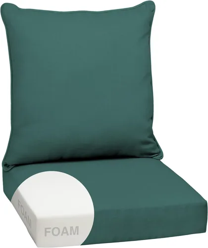 Miniatura 29 de Arden Outdoor Deep Seat Cushion Set, 24 x 24 pulgadas, Cojín para patio resistente al clima, a la lluvia y a la decoloración para silla, sofá y sofá