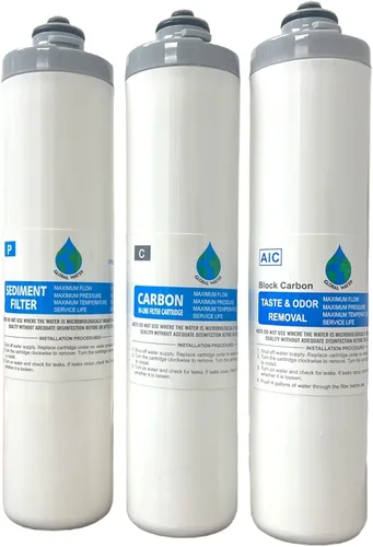 IPW Industries Inc. GWFILTERS Global - Juego de reemplazo de agua para filtro de agua para toda la casa - Cartuchos de filtro de carbón activado