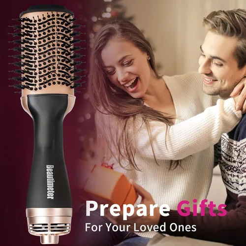 Miniatura 6 de Beautimeter Cepillo secador de pelo, cepillo de aire caliente, secador de pelo de un solo paso y voluminizador, 4 en 1, moldeador de cabello iónico