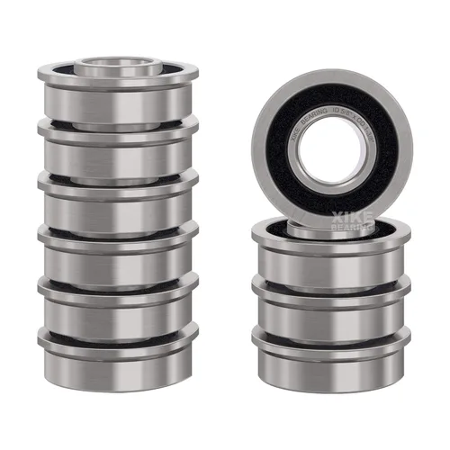 XiKe Rodamiento de 5/8" (Paquete - 10), ID 5/8" x OD 1-3/8" - Rodamiento para cortadoras de césped y carretillas y carros - Rodamiento de bolas de