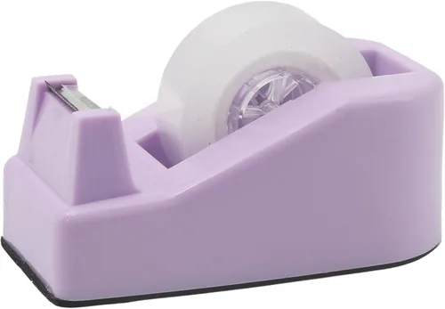 Miniatura 3 de Dispensador de cinta de escritorio resistente, accesorios de escritorio para oficina floral, dispensadores de cinta para oficina, base Púrpura