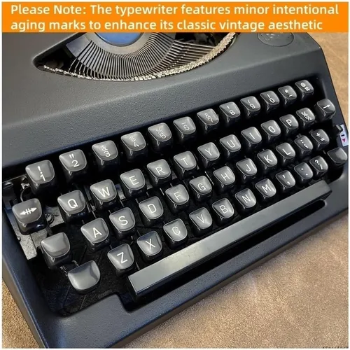 Miniatura 4 de Máquina de escribir manual clásica, máquina de escribir manual vintage con cinta de tinta, máquina de escritura mecánica retro, para oficina en casa