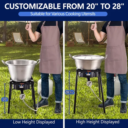 Miniatura 2 de ARC 200,000BTU Estufa de Propano Portátil para Exteriores, Quemador de Campamento de Propano, con Patas Removibles, Ideal para Woks, Sarténes y Ollas
