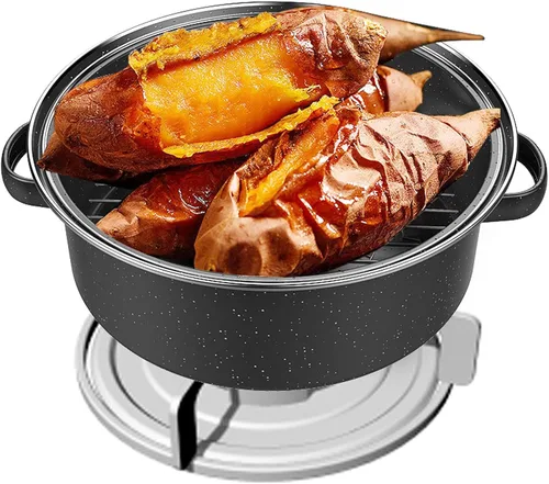 Miniatura 3 de Sartén para asar resistente, olla antiadherente para verduras asadas perfectas, plato de acero inoxidable apto para horno para cenas familiares