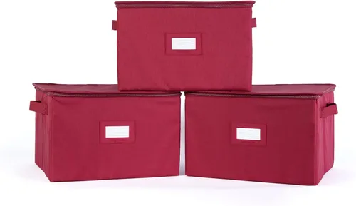 Miniatura 16 de Covermates Keepsakes - Juego de cajas de almacenamiento con cierre de cremallera, paquete de 3 cubos organizadores de poliéster resistente, diseño