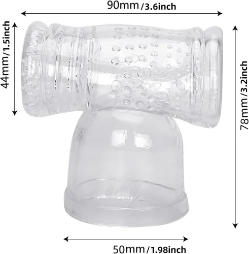 Miniatura 2 de GURECOD Accesorio de masajeador y accesorio de masaje, cubierta de cabeza de silicona transparente para masajeador